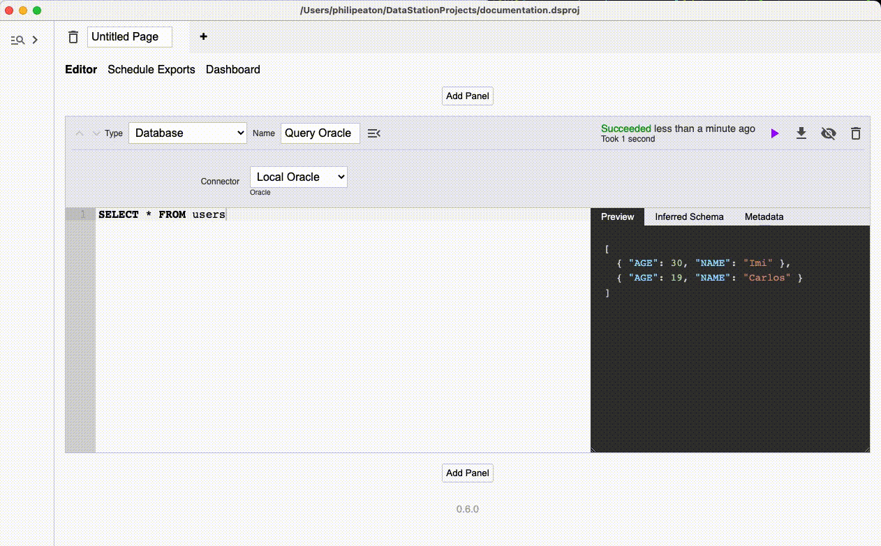 Graph database results