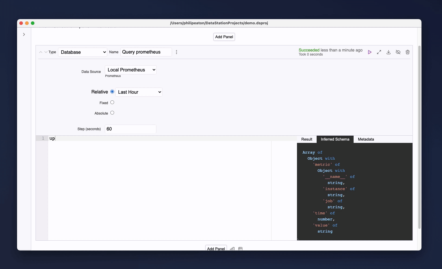 Graph database results