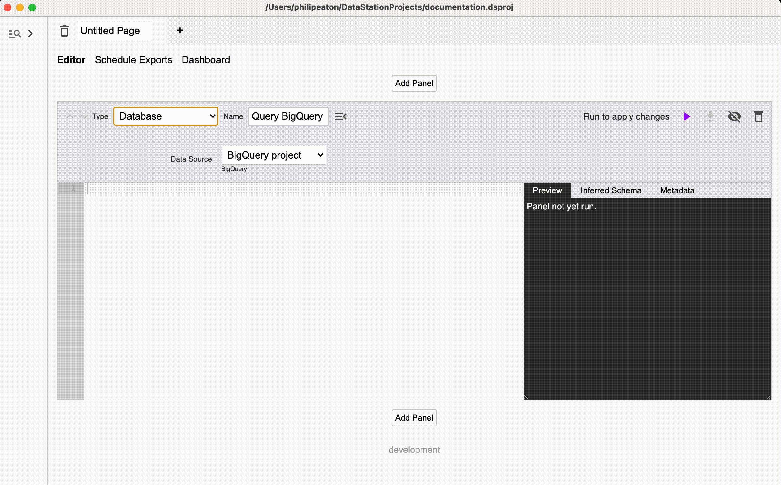 Run BigQuery query