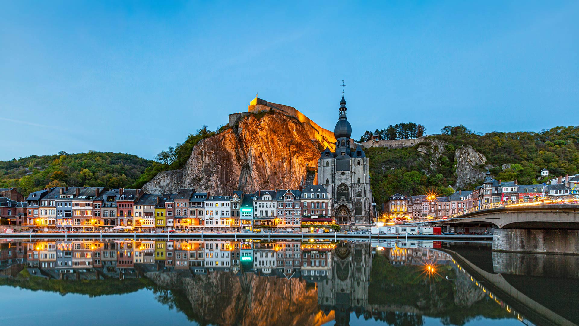 The town of Dinant and the River Meuse in Namur province, Belgium - Kadagan/Shutterstock)
