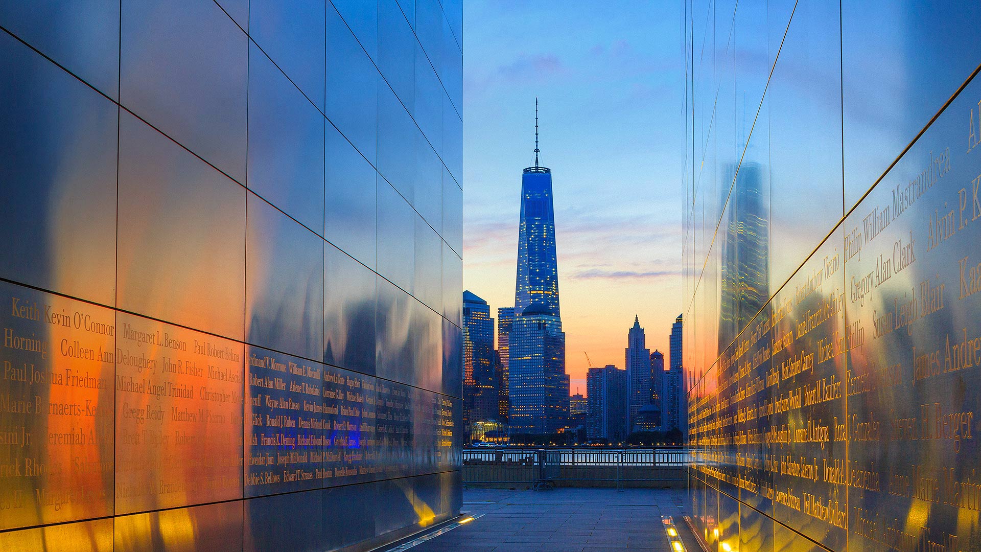 One World Trade Center and lower Manhattan, seen from the Empty Sky memorial in Jersey City, New Jersey - Maurizio Rellini/Offset by Shutterstock)