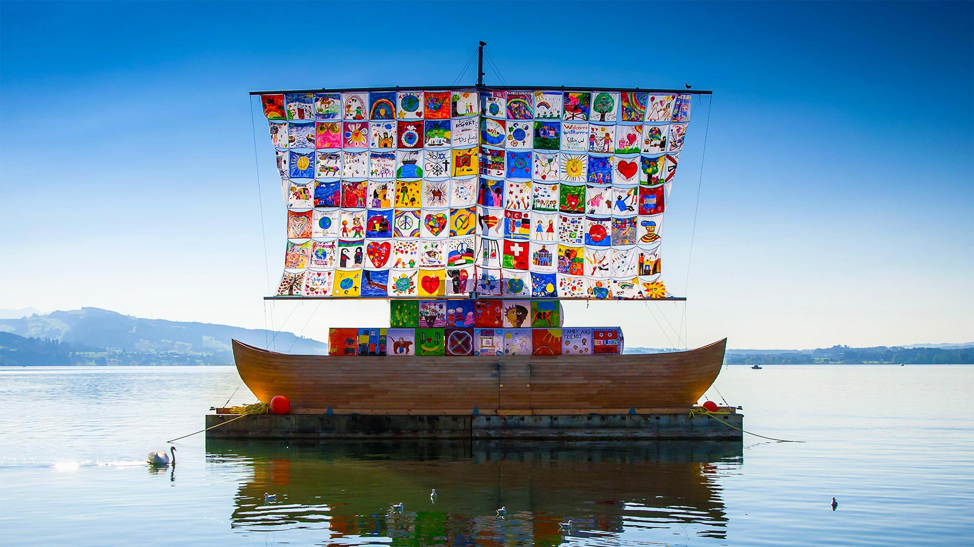 The Ship of Tolerance, an international art installation in Zug, Switzerland - Linda Kennard/Alamy)
