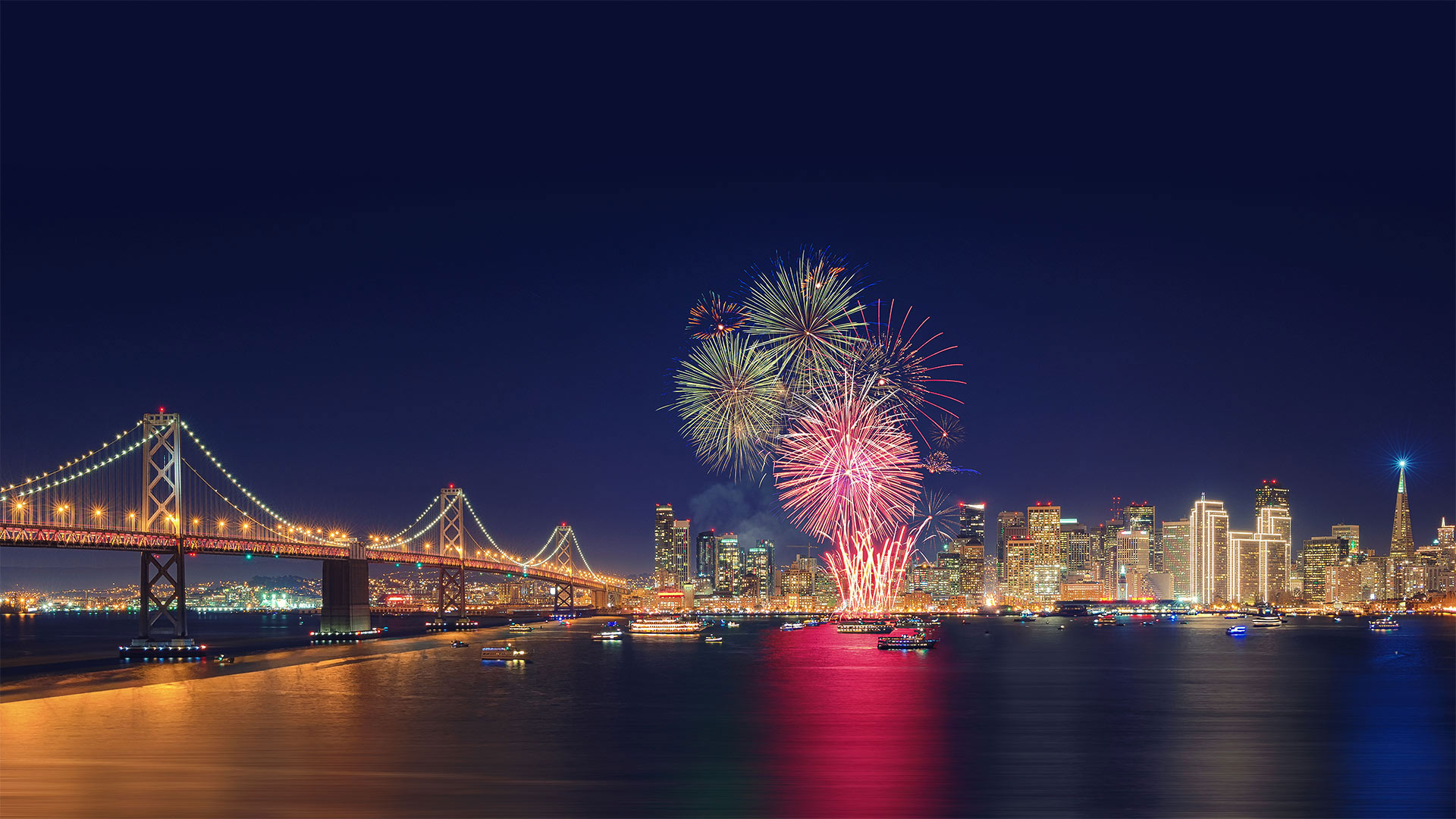 Fireworks in San Francisco, California - tampatra/Getty Images)