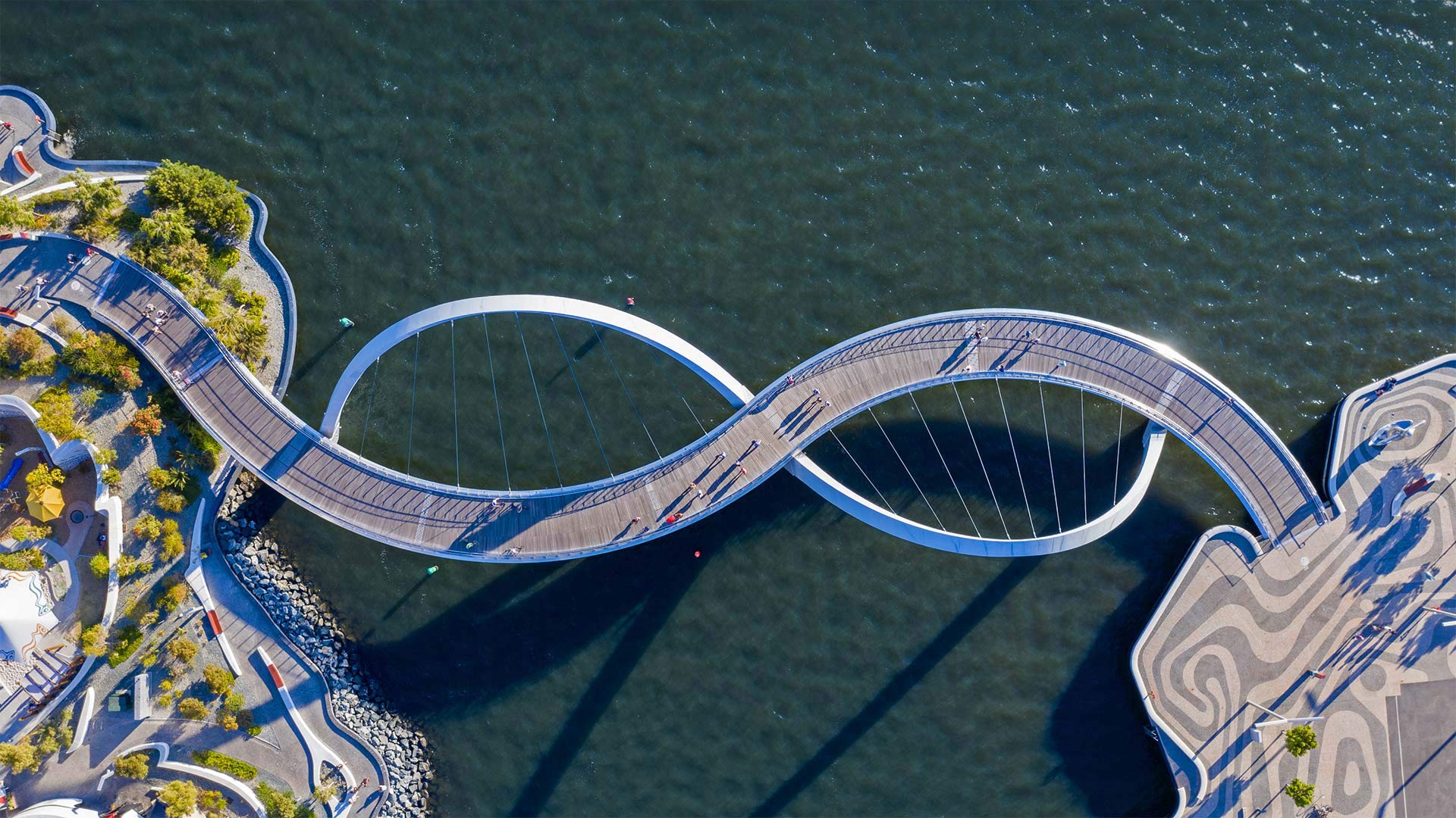 Elizabeth Quay Bridge in Perth, Australia - Amazing Aerial Agency/Offset by Shutterstock)