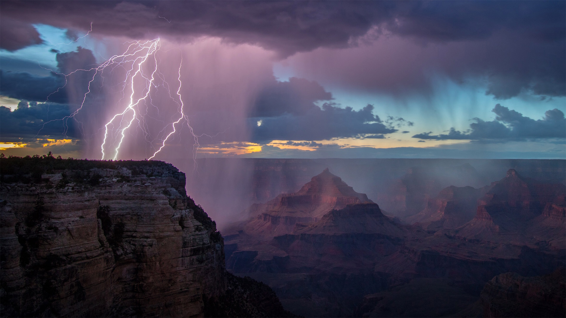 Grand Canyon National Park during a thunderstorm, Arizona - spkeelin/Getty Images)