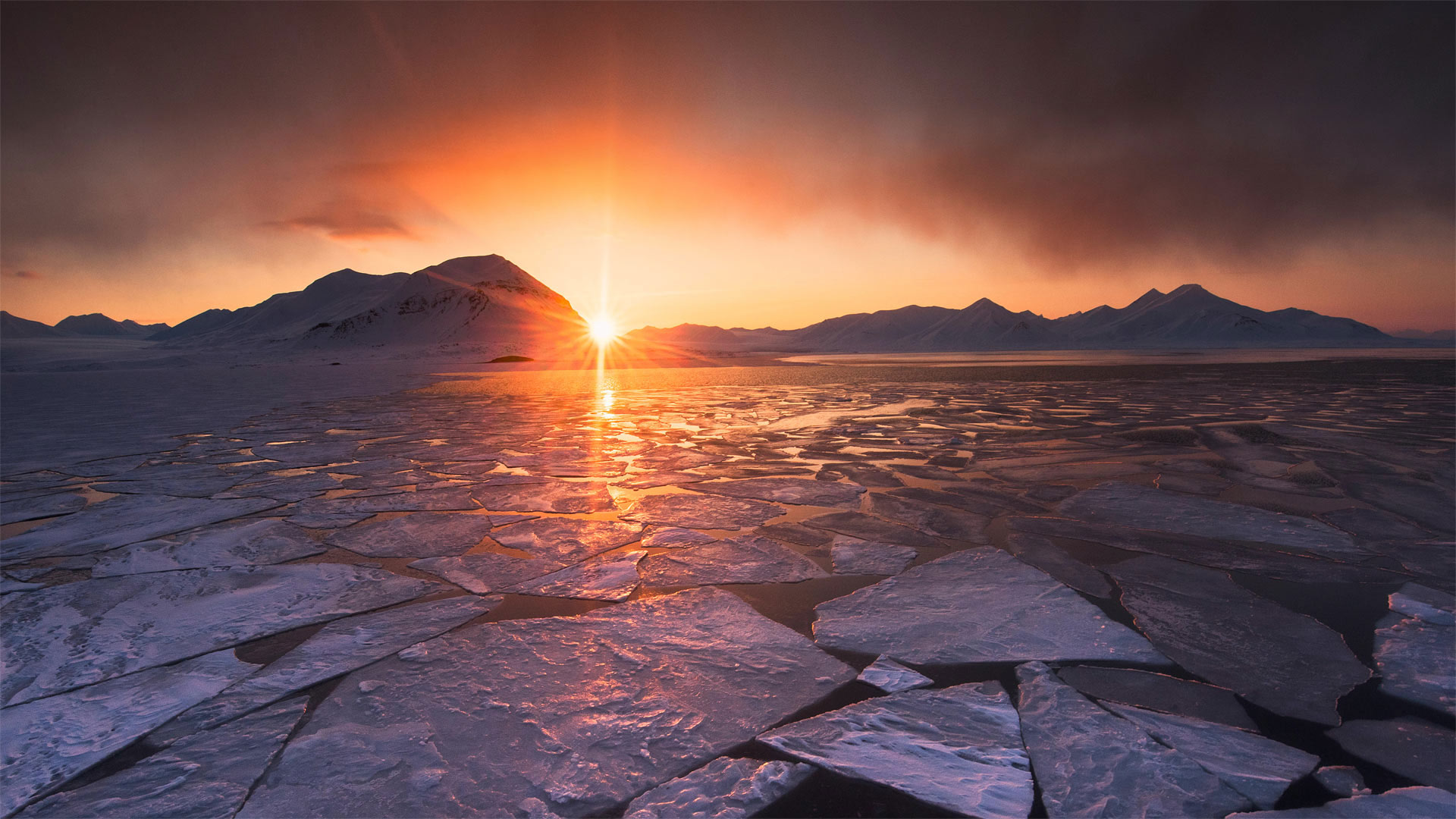 Midnight sun in Svalbard, Norway - Nature Picture Library/Alamy)