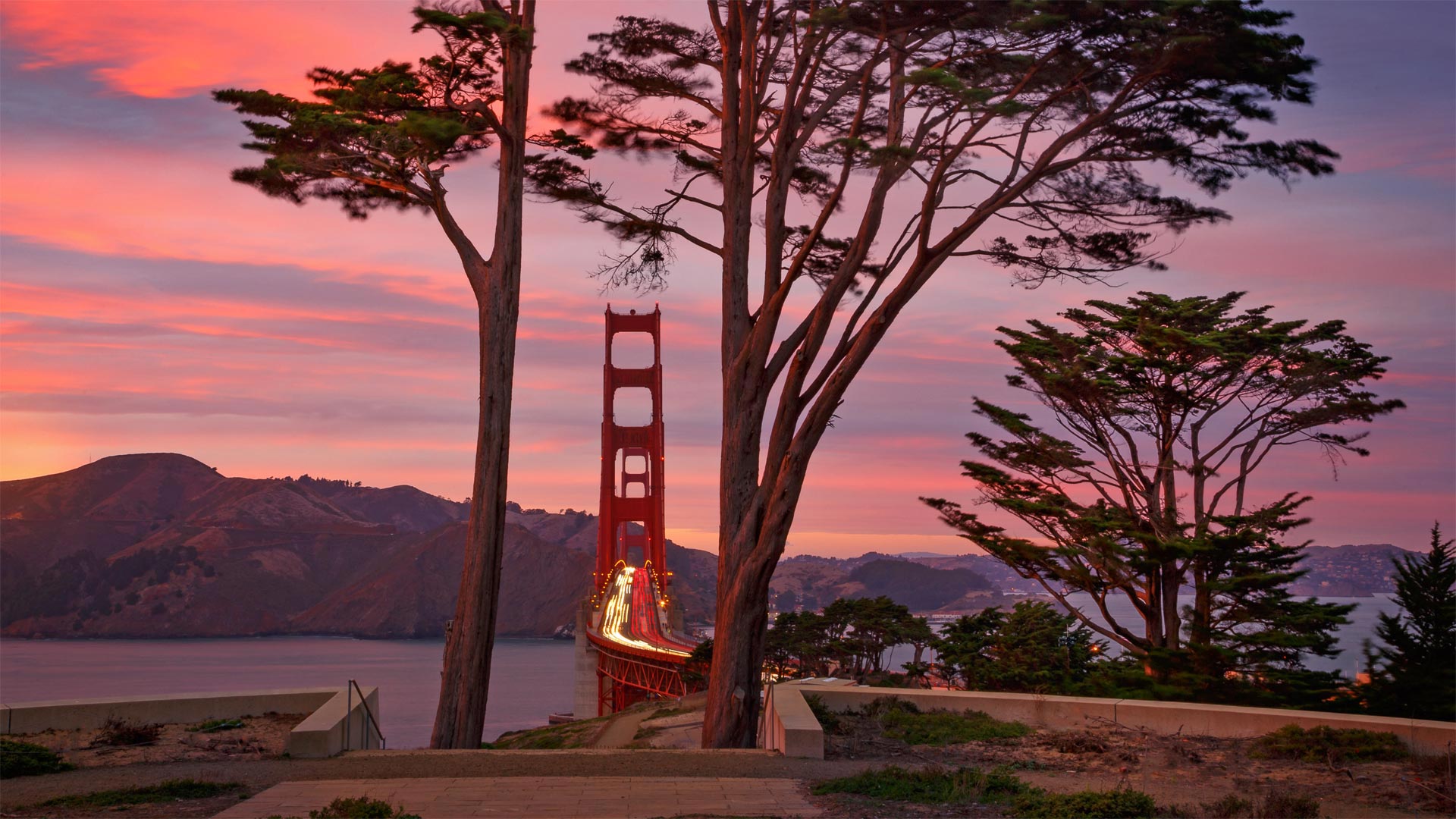 Golden Gate Bridge and Marin Headlands photographed from Golden Gate Overlook in San Francisco, California - Jeff Lewis/Tandem Stills + Motion)