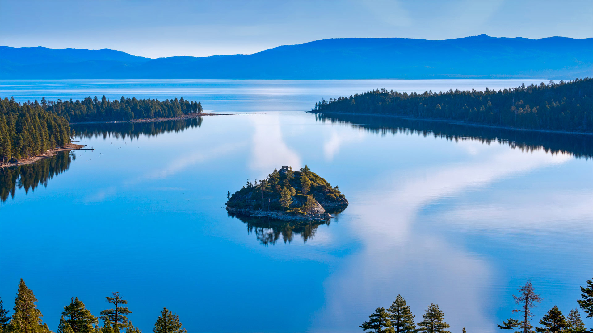 Fannette Island surrounded by Emerald Bay, Lake Tahoe, California - Rachid Dahnoun/Tandem Stills + Motion)