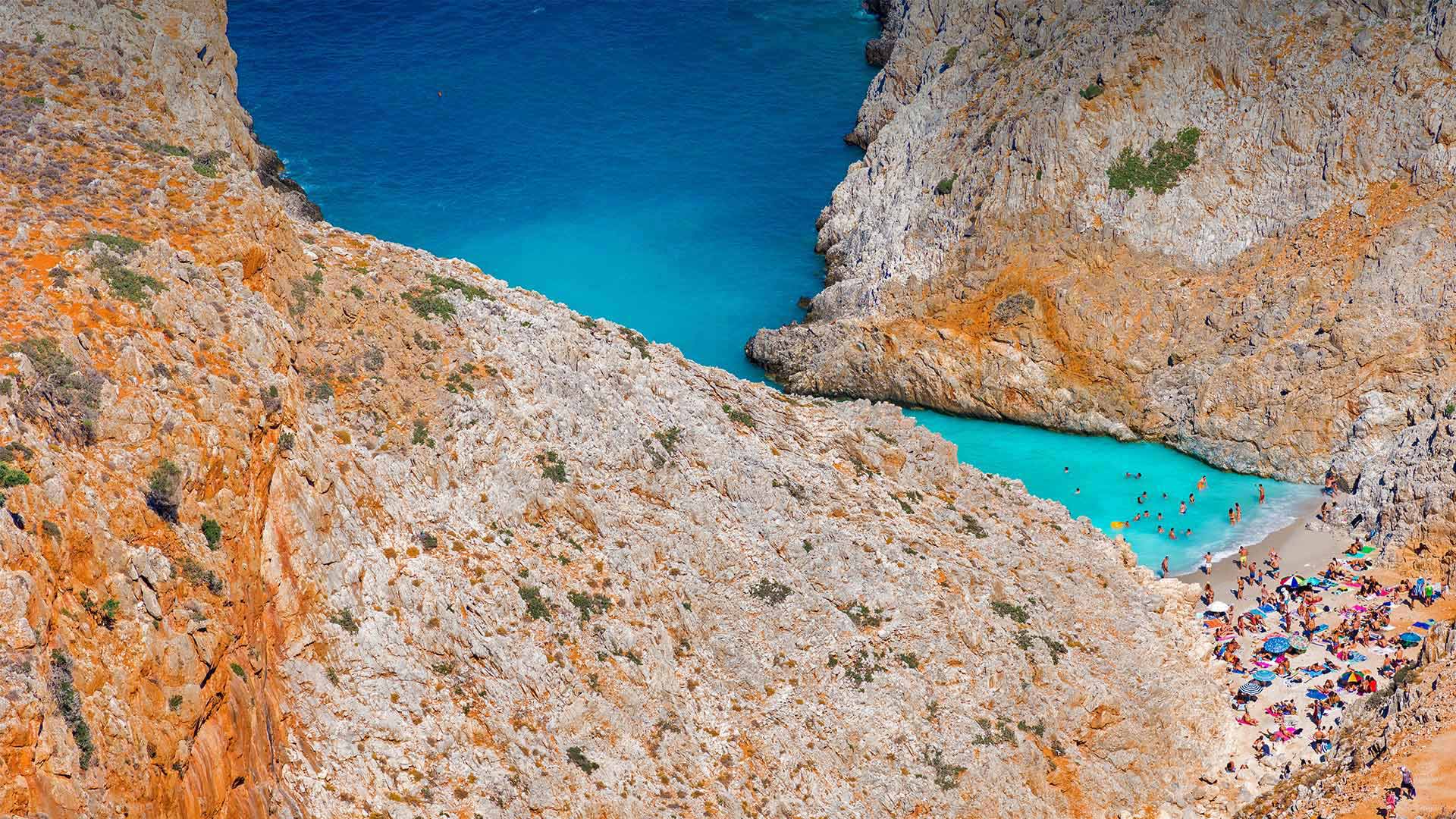 Seitan Limania Beach in Crete, Greece - Georgios Tsichlis/Alamy)