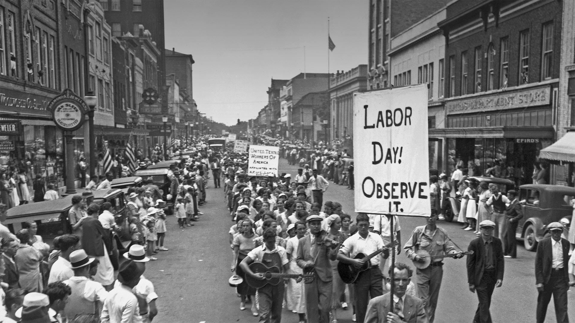 Labor Day parade in 1934, Gastonia, North Carolina - Bettmann/Getty Images)