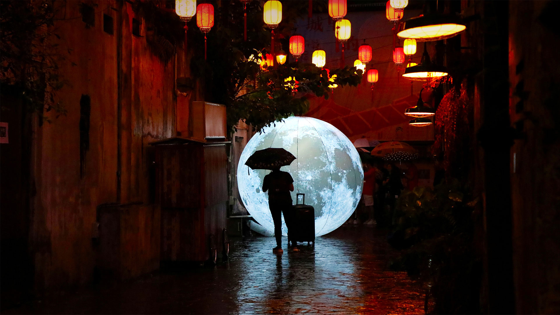 Moon installation for the Mid-Autumn Festival in Kuala Lumpur, Malaysia - Lim Huey Teng/Reuters)