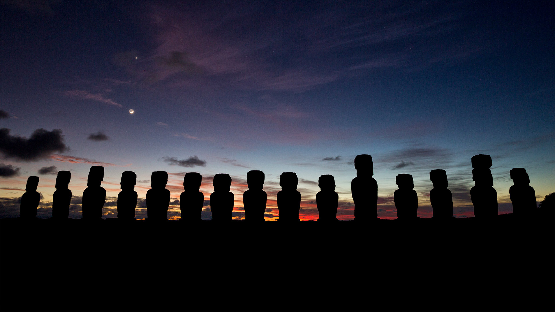 Moai statues on Easter Island, Chile - Karine Aigner/Tandem Stills + Motion)