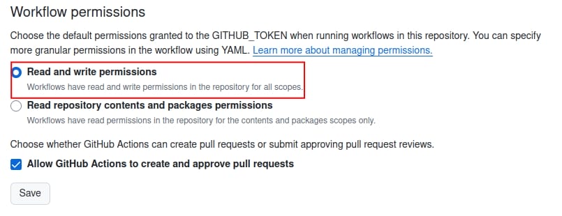 Workflow permissions