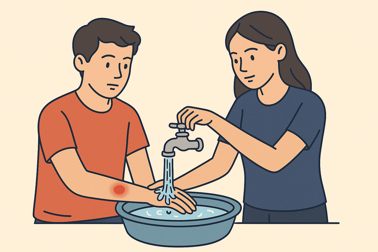 Enfriar la zona afectada