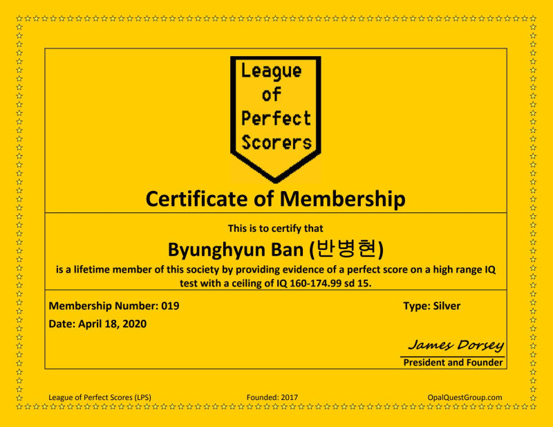 League of Perfect Scorers (LPS)