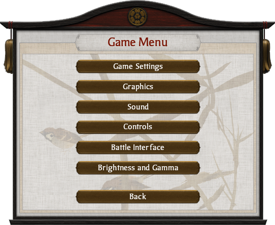 Game Menu Options - Total War Shogun 2 Encyclopedia