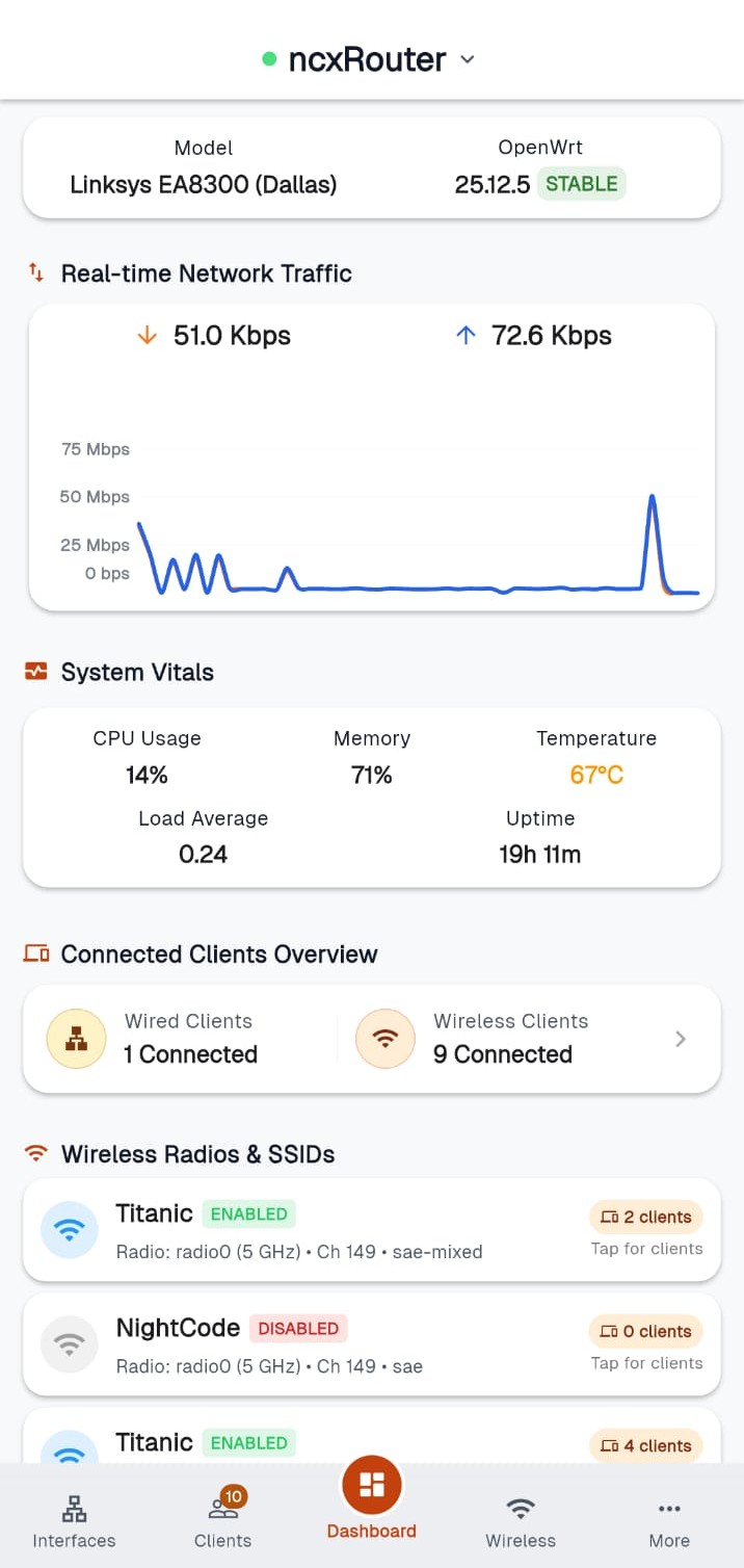 Yet Another LuCI App screenshot 1