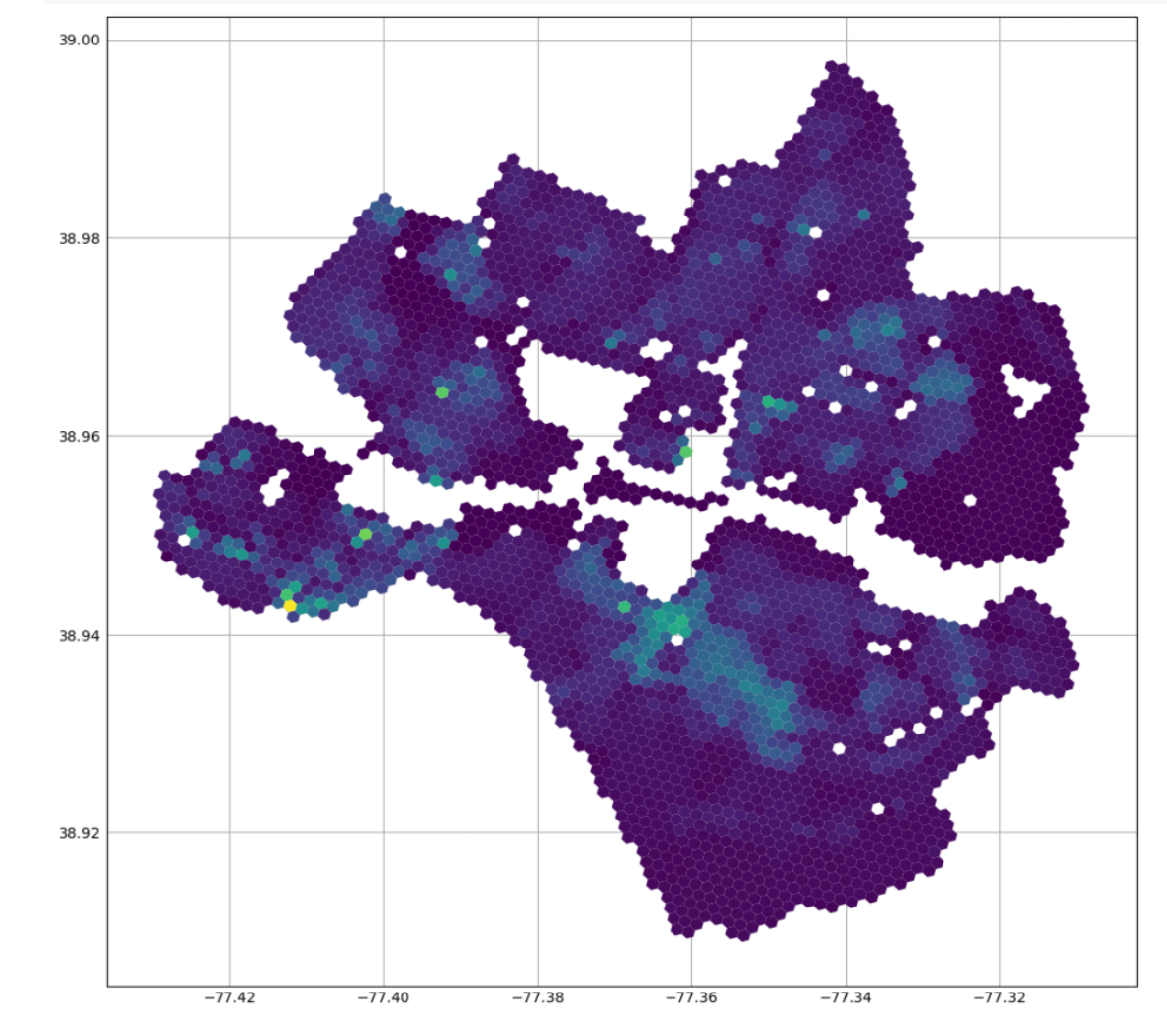 H3 hex coverage map