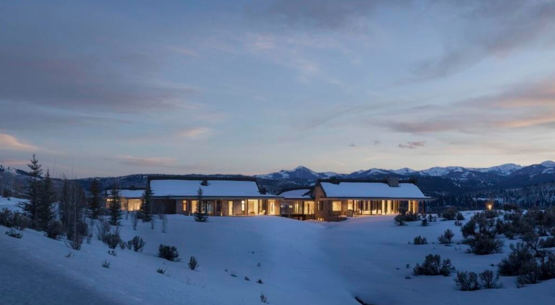 Custom mountain estate exterior, Teton Valley, Jackson WY