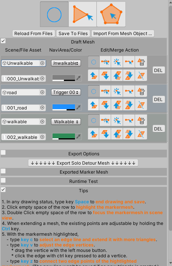 The Navimesh Marker Window