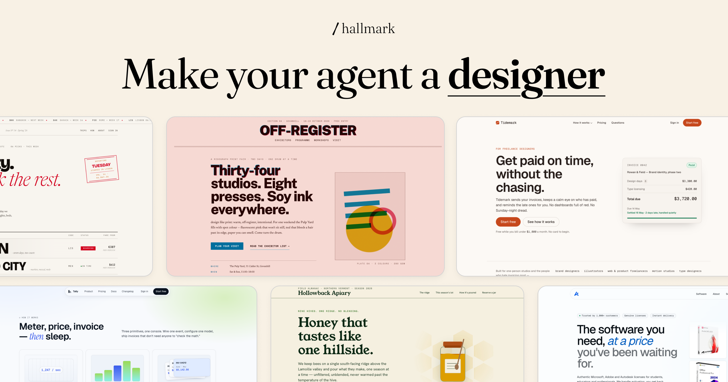 Hallmark, a design skill that refuses to look AI-generated