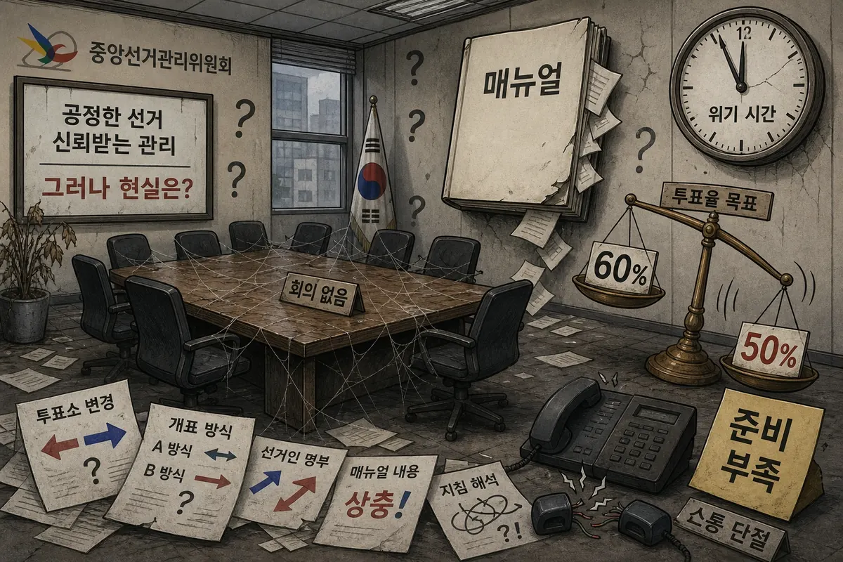 중앙선거관리위원회 혼란 만평