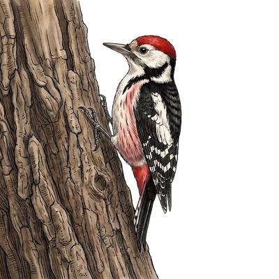 Middle Spotted Woodpecker