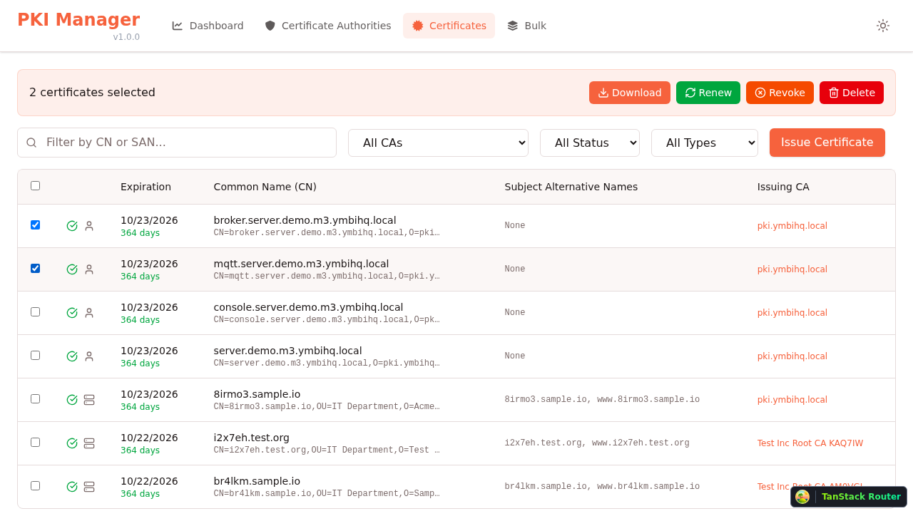 Bulk Selection