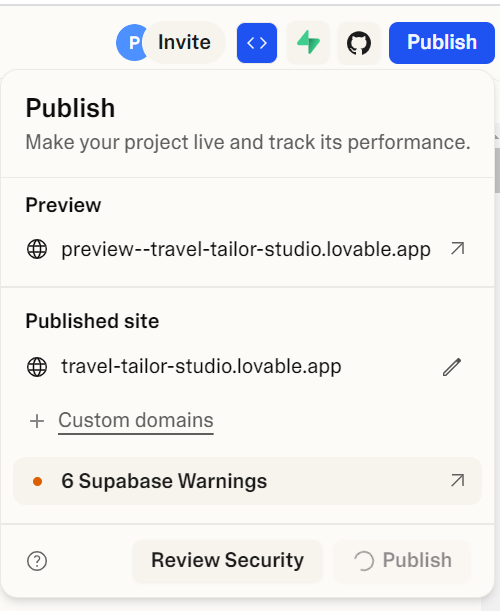 lovable publish