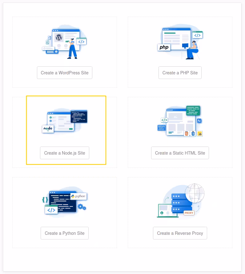 cloudpanel nodejs