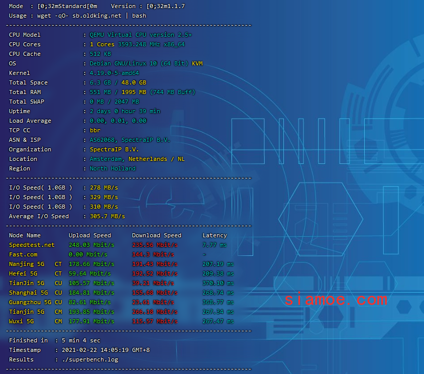 常用vps服务器测试脚本代码 综合性能 硬件 Io Speed Cpu跑分 回程路由 4k文件读写 上传下载测试脚本 Siamoe 一个闲人的小博客