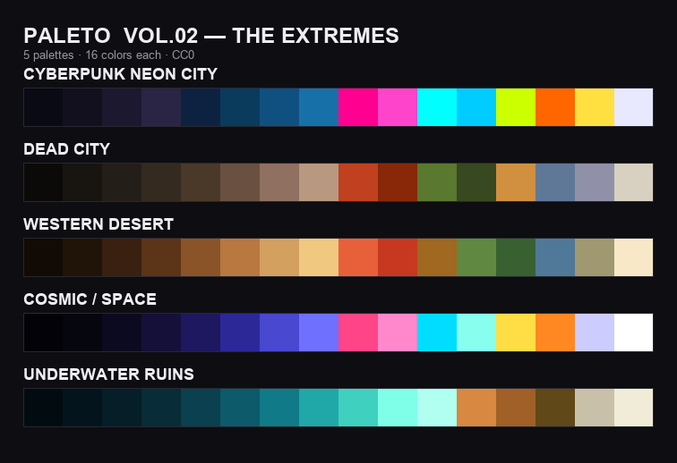 Vol.02 The Extremes palettes
