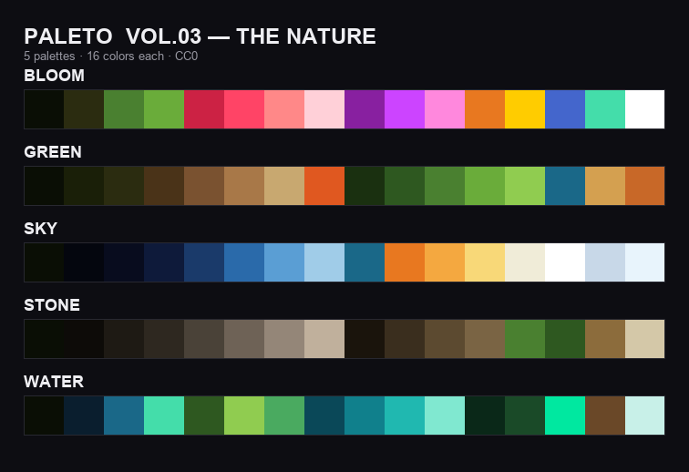 Vol.03 The Nature palettes
