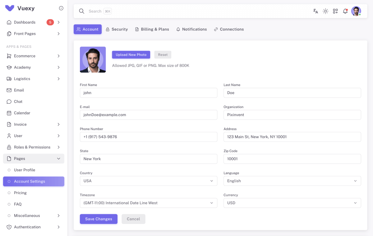 vuexy-account-settings-page-demo