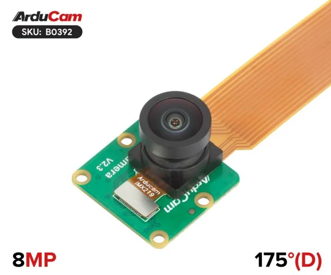 Raspberry Pi用魚眼レンズカメラモジュール（8MP / IMX219）
