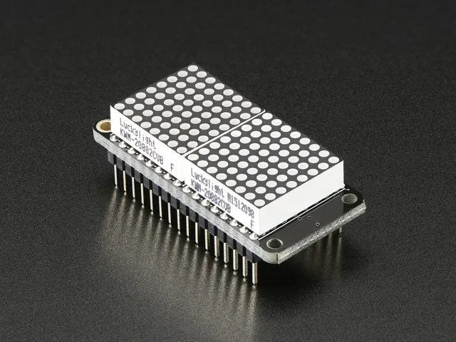 Adafruit 0.8" 8x16 LED Matrix FeatherWing Display - Yellow-Green