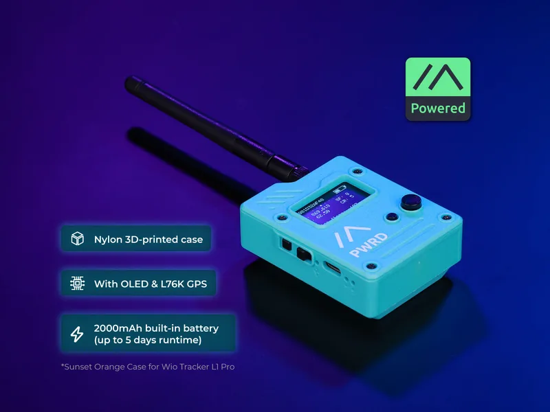 Wio Tracker L1 Pro Protective Meshtastic Case (Aqua Blue)