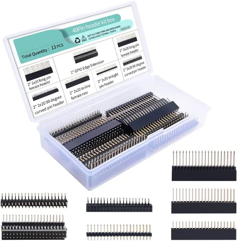 52Pi 13pcs Raspberry Pi GPIO Header GPIO Edge Extension Single Row Female Connector Strip For 40Pin Tinker board Jetson Nano