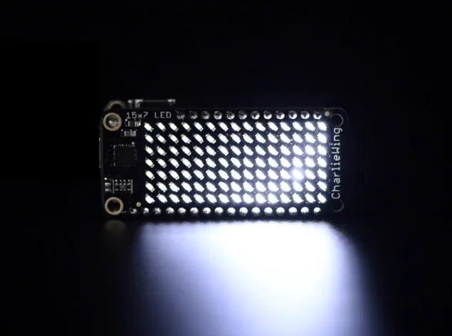 Adafruit 15x7 CharliePlex LED Matrix FeatherWing - Cool White