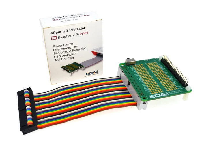 Raspberry Pi 400用 40ピン I/Oプロテクター（レインボー）