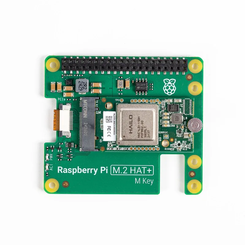 The Raspberry Pi Al Kit bundles the Raspberry Pi M.2 HAT+ with a Hailo Al acceleration module for use with Raspberry Pi 5