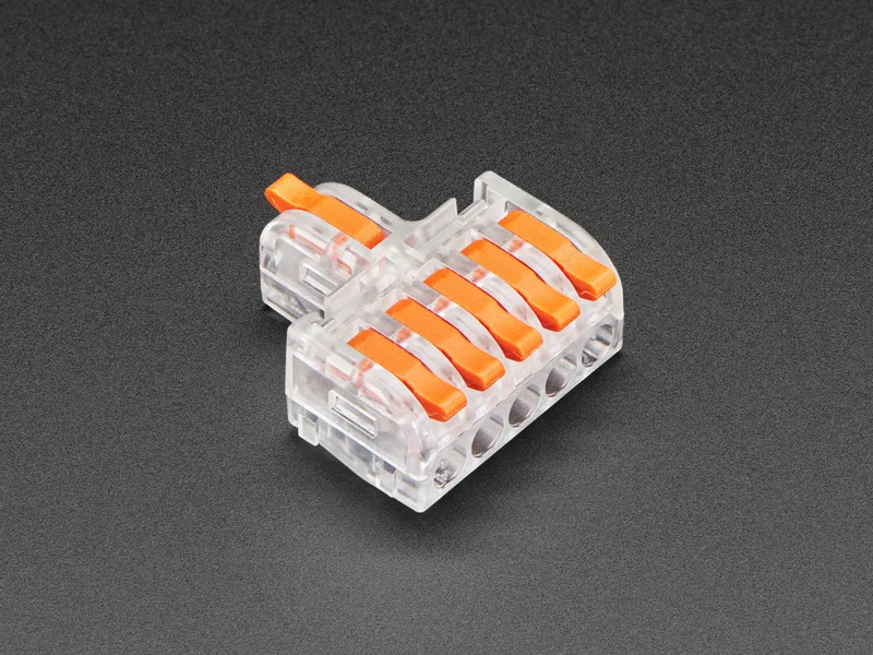 Snap Action 1-to-5 Wiring Block Connector Clear DF-15