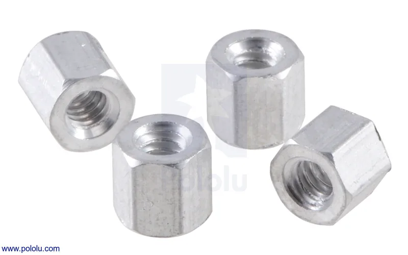 Aluminum Standoff: 3/16" Length, 4-40 Thread, F-F (4-Pack)