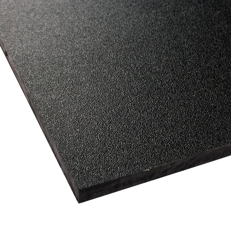 24 in. x 24 in. Orange Peel Black HDPE Sheet