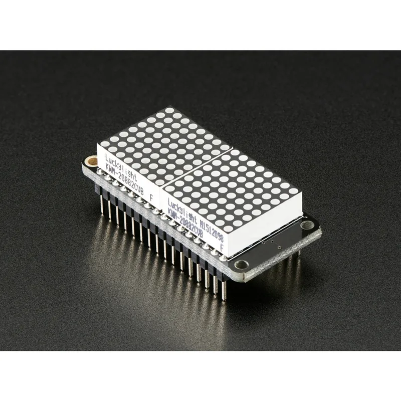 Adafruit 0.8 8x16 LED Matrix FeatherWing Display Kit - Yellow-Green