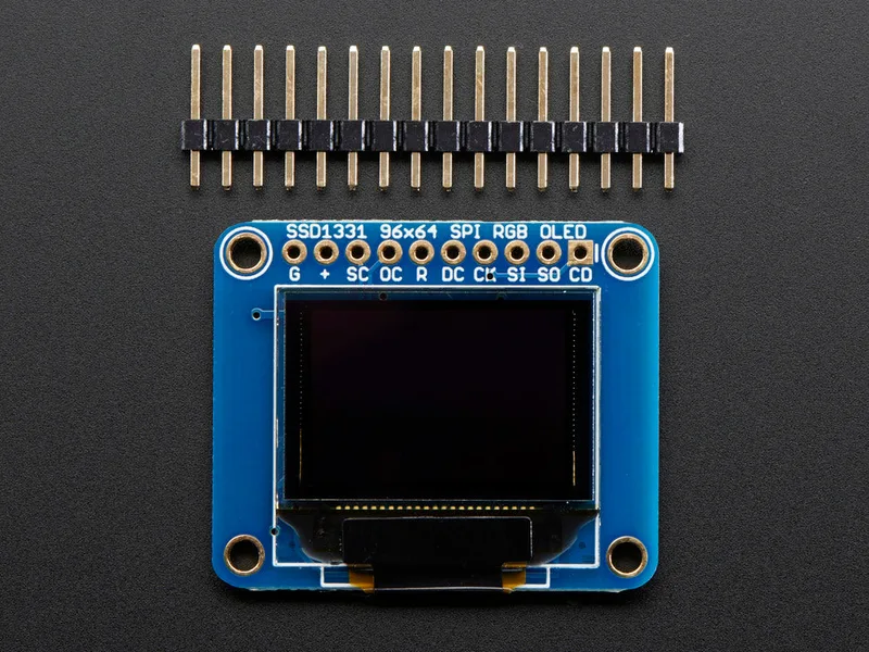 OLED Breakout Board - 16-bit Color 0.96" w/microSD holder