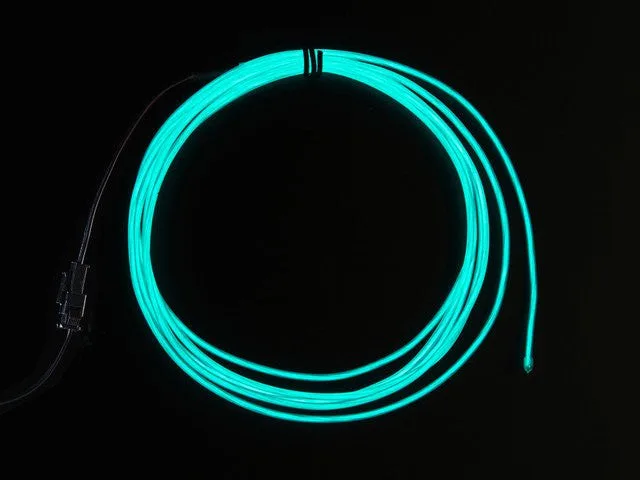 EL wire starter pack - Aqua 2.5 meter (8.2 ft)