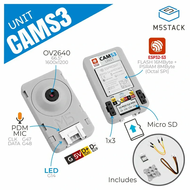 M5Stack用CamS3 Wi-Fiカメラユニット (OV2640)--販売終了 1