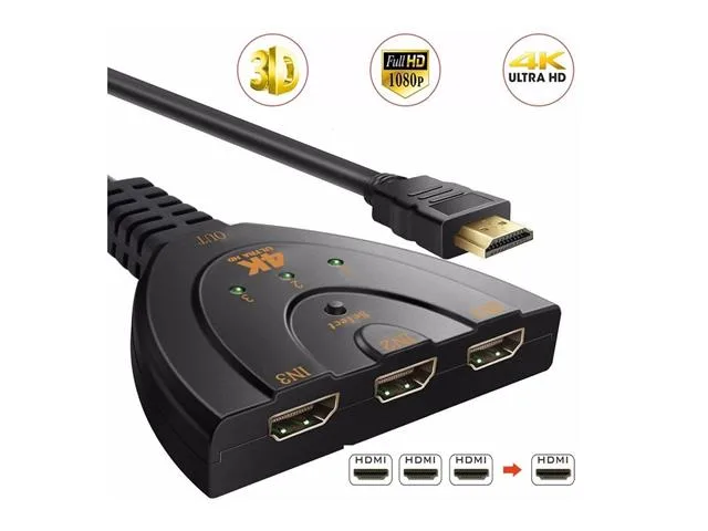 3WAY HDMI SELECTOR ON LEAD 4KPST