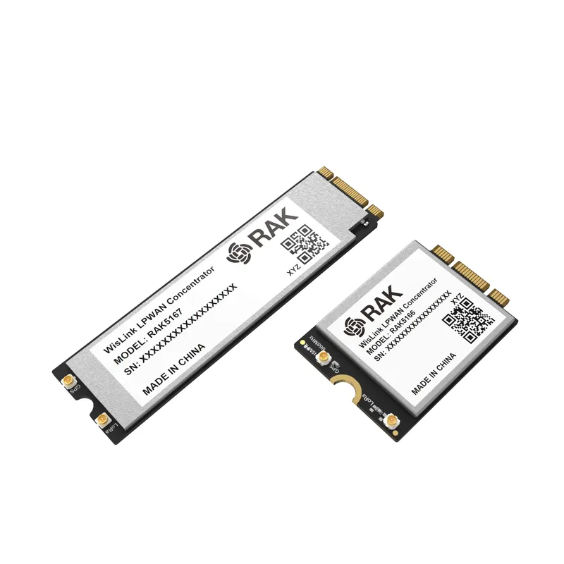 RAK5166/RAK5167 Concentrator Module: M.2 Form Factor Innovation for LoRaWAN® Applications ,SX1303 LoRa Core (USB, GPS, LBT)  | RAK5166 / RAK5167